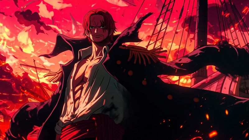 Shanks, 5K, One Piece, AI art, Wallpaper