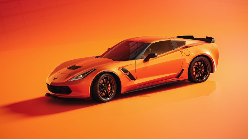 Chevrolet Corvette, Orange aesthetic, Sports cars, Orange background, Wallpaper