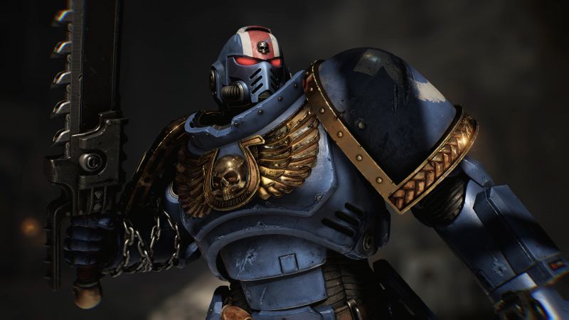 Titus, Dark background, Warhammer 40K Space Marine 2, 2024 Games