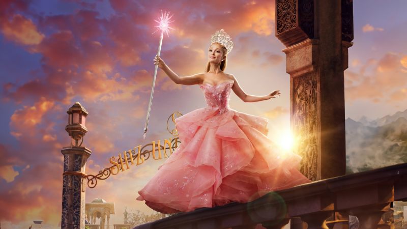 Ariana Grande as Glinda in Wicked 5K Wallpaper