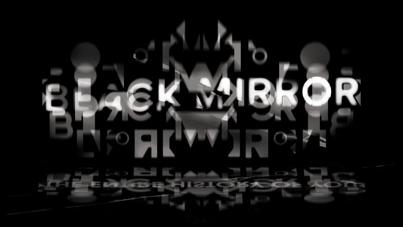 Black Mirror, Glitch art, Black background, Reflection, Wallpaper