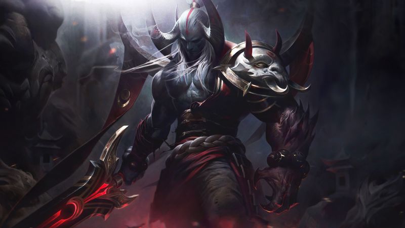 Blood Moon Aatrox, League of Legends, Aatrox, Wallpaper