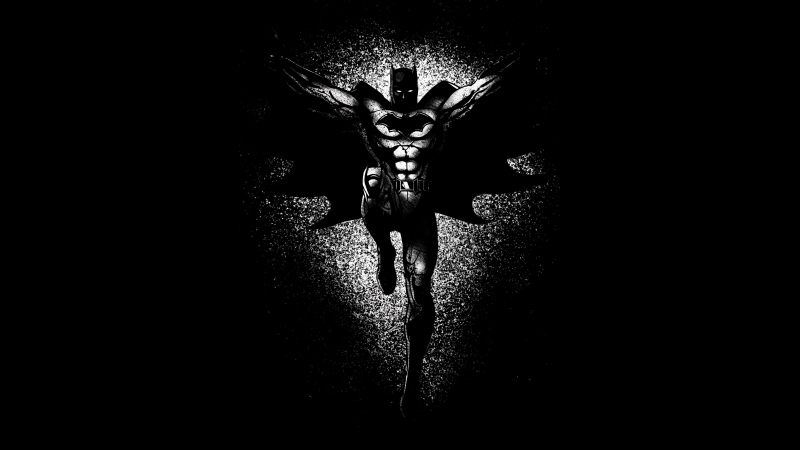 Batman (DC Comics), Dark Knight, Superhero, Artwork, DC Comics, AMOLED, Black background, 5K