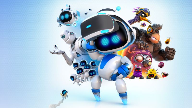 Astro Bot, Game poster, PlayStation 5, 2024 Games, Wallpaper