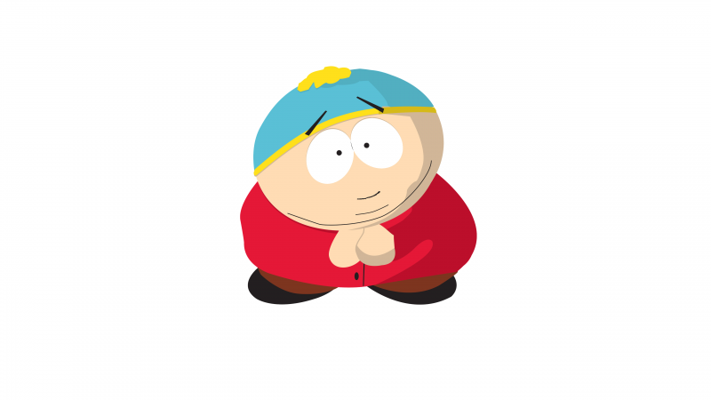 Eric Cartman, Adorable, Minimalist, South Park, 5K, White background, Wallpaper