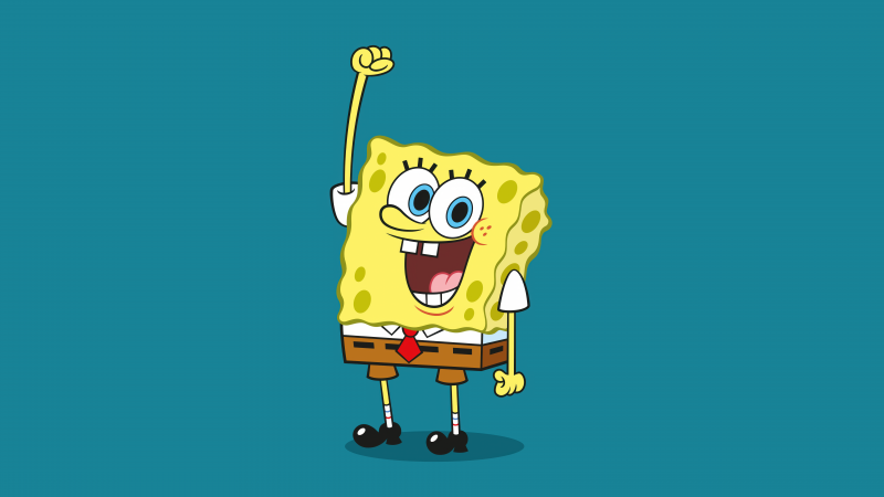 SpongeBob, Cartoon, SpongeBob smiley face, 5K, 8K