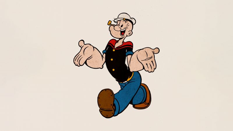 Popeye, Cheerful, Happy, Cartoon, 5K, 8K