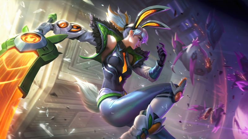 Battle Bunny Prime Riven, League of Legends, Wallpaper