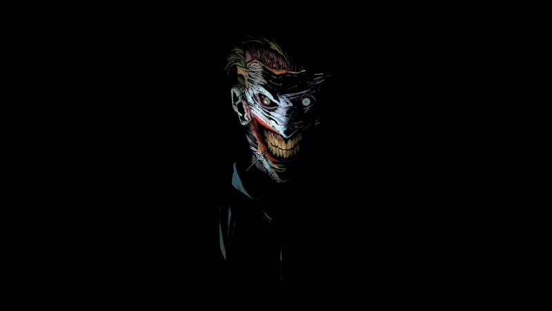 Joker, Supervillain, DC Comics, Dark background, 5K, 8K, Wallpaper