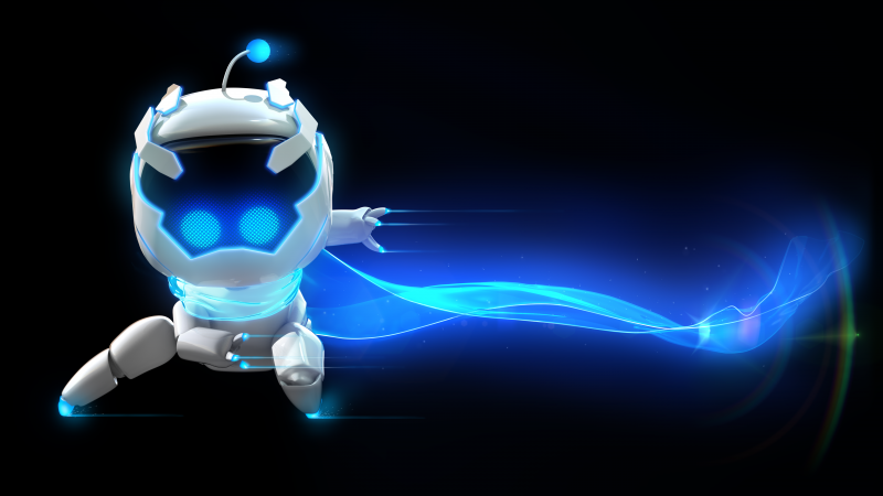 Astro Bot, Black background, 5K, 2024 Games, Robot, PlayStation 5, AMOLED