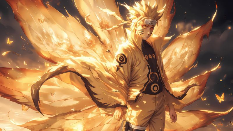 Naruto Uzumaki, Kurama, 5K, AI art