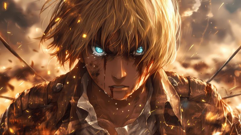 Armin Arlert, AI art, Attack on Titan, 5K, Wallpaper