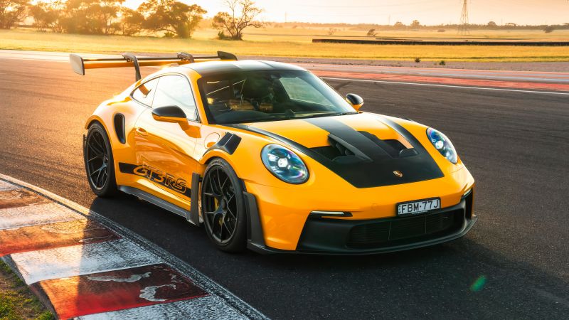 Porsche 911 GT3 RS, Weissach Package, 5K, Race track, Wallpaper