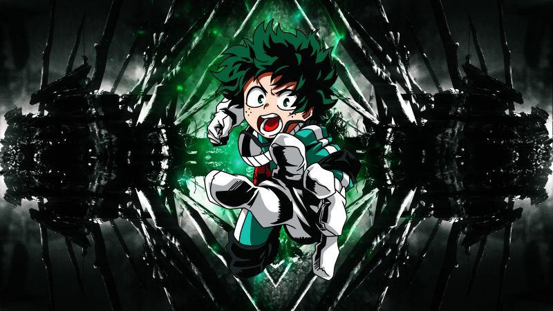 Izuku Midoriya, Dark background, My Hero Academia