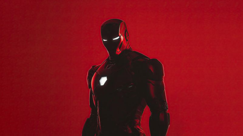 Iron Man, Red aesthetic, 5K, Red background, Marvel Superheroes, Wallpaper