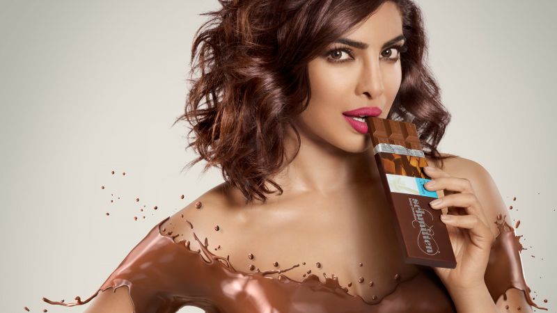 Priyanka Chopra, Chocolate, Indian actress, Bollywood actress, Wallpaper