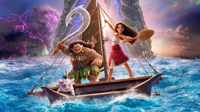 Moana 2, 5K, 2024 Movies, Animation movies, Wallpaper