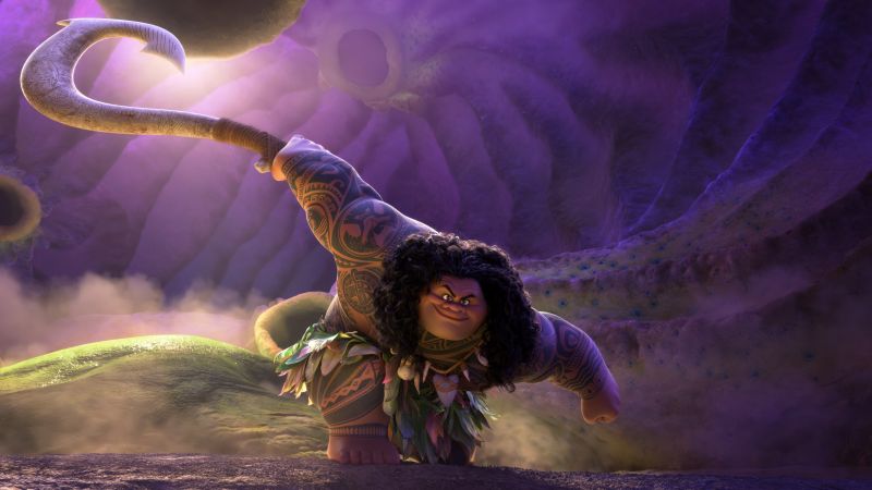 Maui (Dwayne Johnson), Ultrawide, Moana 2, 2024 Movies, Wallpaper