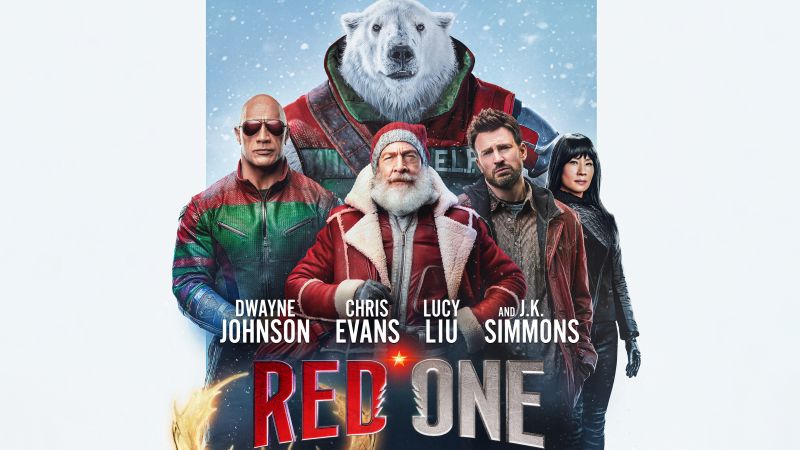 Red One, Movie poster, 2024 Movies, Dwayne Johnson, Chris Evans, 5K