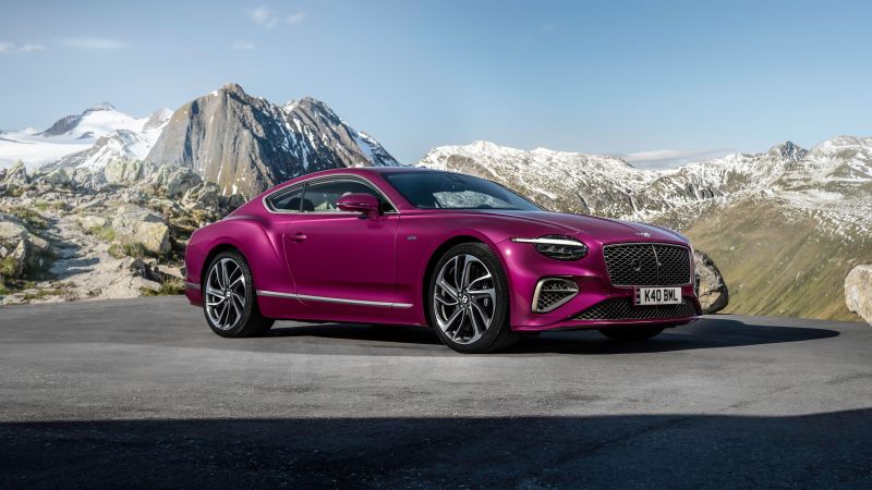 Bentley Continental GT Speed, Purple aesthetic, 2024, Outdoor