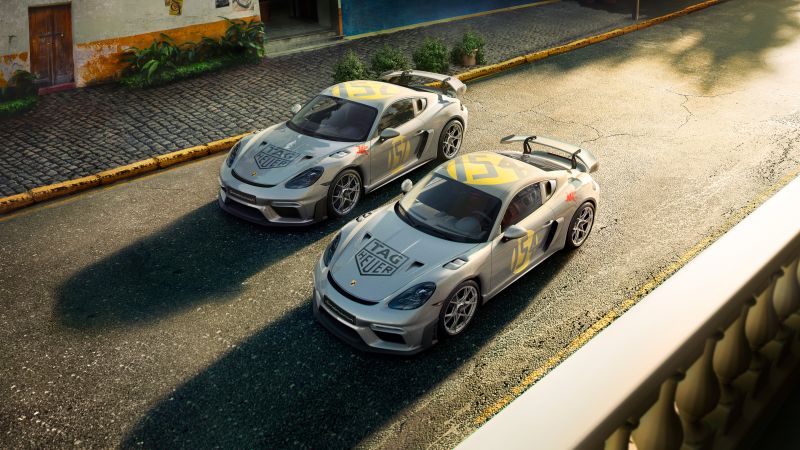 Porsche 718 Cayman GT4 RS, TAG Heuer x Porsche, 2024, 5K, Wallpaper