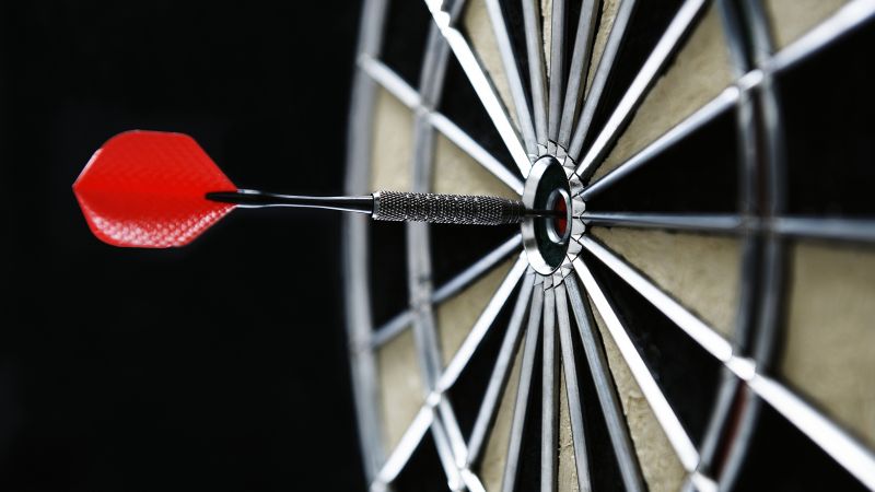 Dartboard, Target, Black background, 5K, Wallpaper