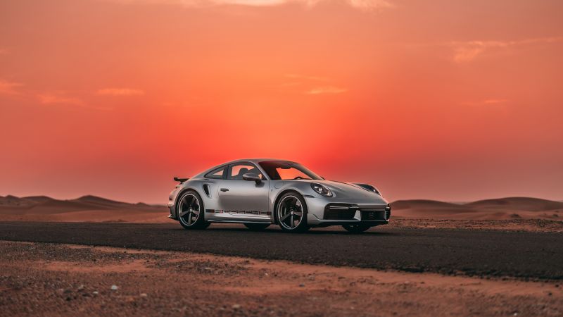 Porsche 911 Turbo Remastered by Sonderwunsc, Classic cars, Sunset, Wallpaper