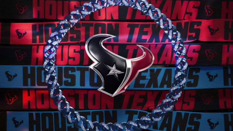 Houston Texans, 3D logo, 5K, NFL team, American football team, Wallpaper