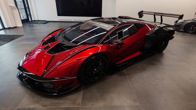 Lamborghini Essenza SCV12, 2024, 5K, 8K, Red cars