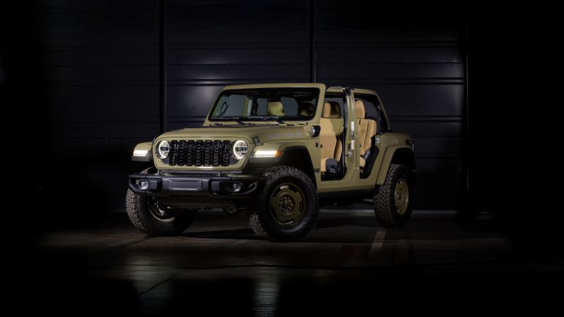 Jeep Wrangler Unlimited 4xe Willys Special Edition, 2025, 5K, Dark background, Jeep Wrangler Unlimited, Wallpaper