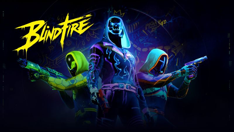 Blindfire, Key Art, 2024 Games, Neon, Wallpaper