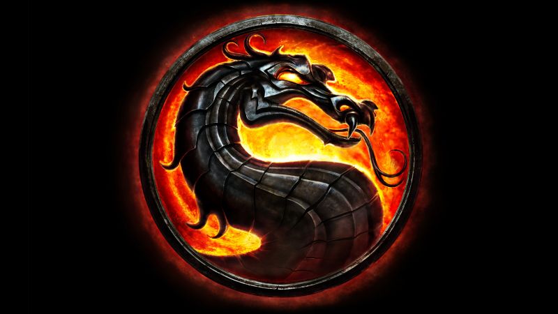 Mortal Kombat, Dragon, Black background, Wallpaper