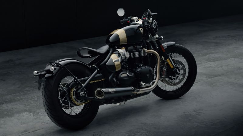 Triumph Bonneville Bobber TFC, 2025, Cruiser motorcycle, 5K, Dark background, Wallpaper