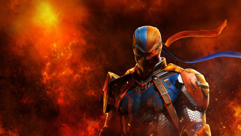 Deathstroke, Suicide Squad: Kill the Justice League, 2024 Games, Orange background, Wallpaper