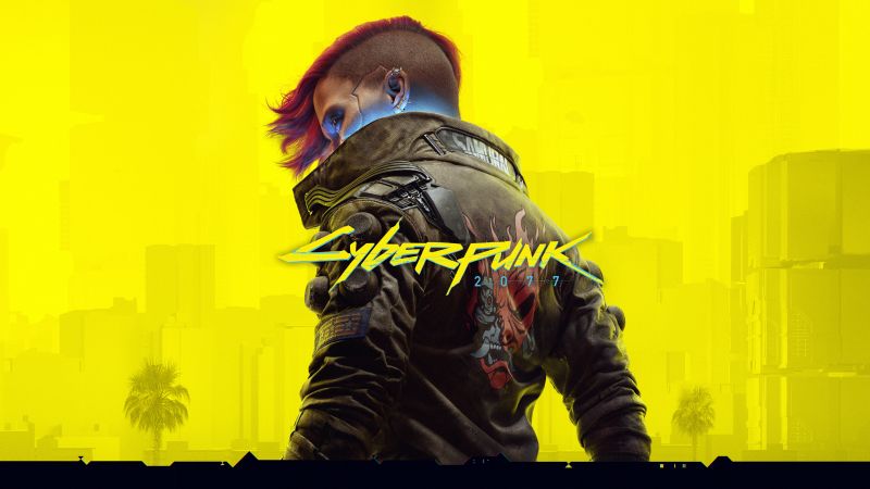 Cyberpunk 2077, Cover Art, Female V, Yellow background, Wallpaper