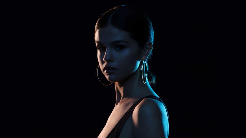 Selena Gomez, It Ain’t Me, Black background, 5K, Wallpaper