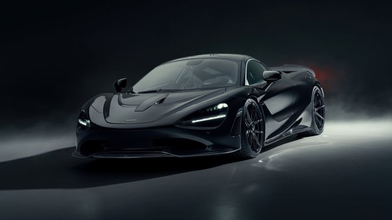 Novitec McLaren 750S, 2024, 5K, Black cars, Dark aesthetic, Dark background, Wallpaper