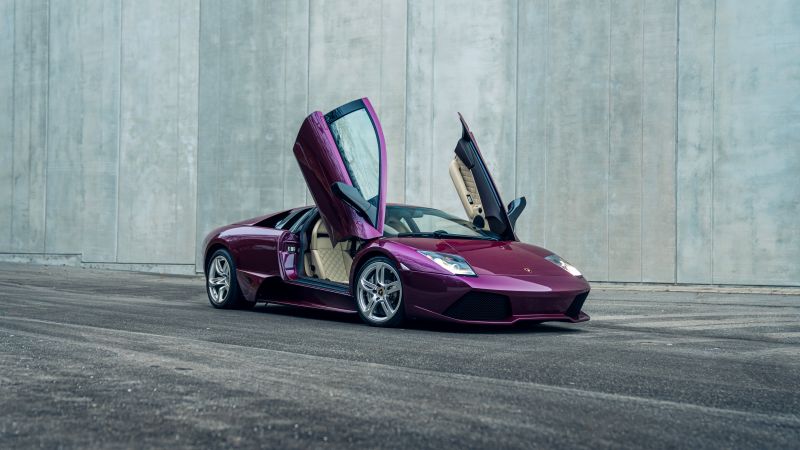 Lamborghini Murcielago LP 640, Sports car, Purple