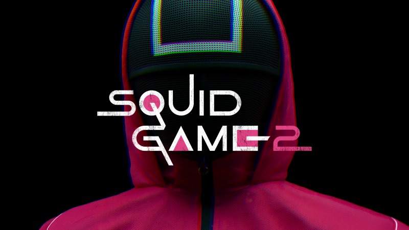 Squid Game, Season 2, 5K, 2025 series, Black background, Guard