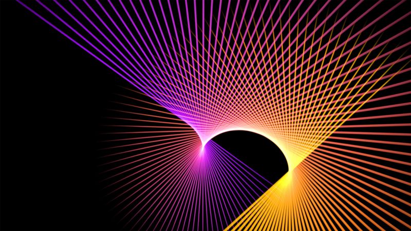 Patterns, Multicolor, Black background, Lines, Colorful, Glowing lines, Wallpaper