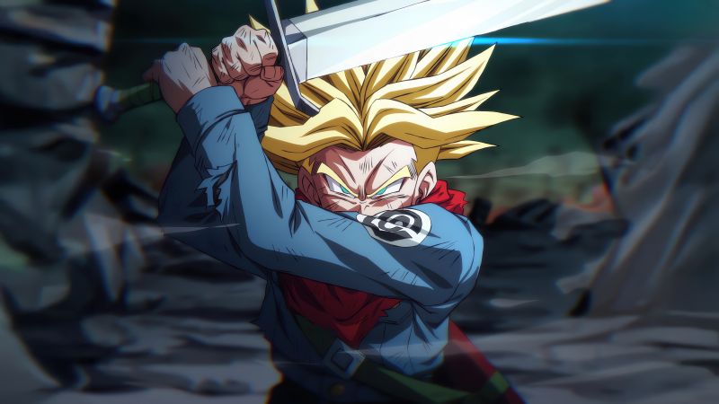 Trunks, Sword, Dragon Ball Z, 5K