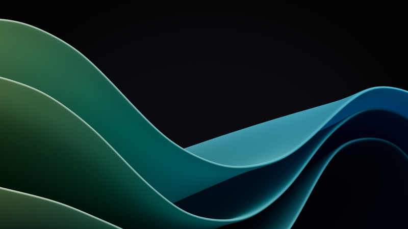 Windows 11 Waves, Green Blue, AMOLED