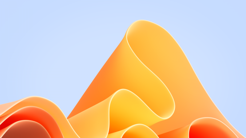 Windows 11 Waves, Orange Light