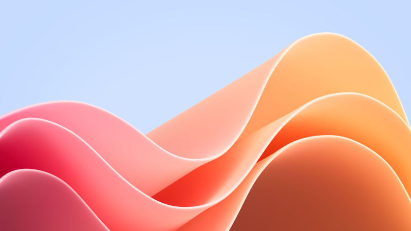 Windows 11 Waves, Pink Orange