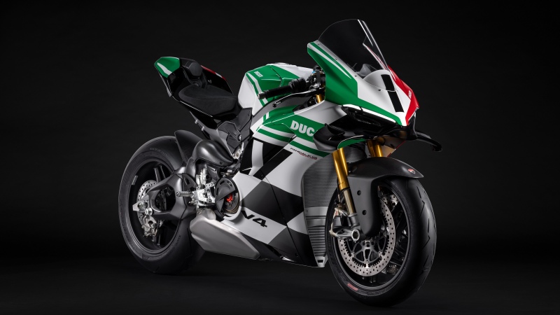 Ducati Panigale V4 Tricolore, 8K, 2025, Dark background, 5K