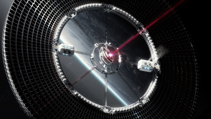 NASA, Laser technology, Satellite, Orbit, Concept Art, Future tech, 5K