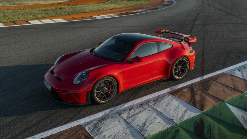 Porsche 911 GT3, Guards Red, Red cars, Race track, Wallpaper