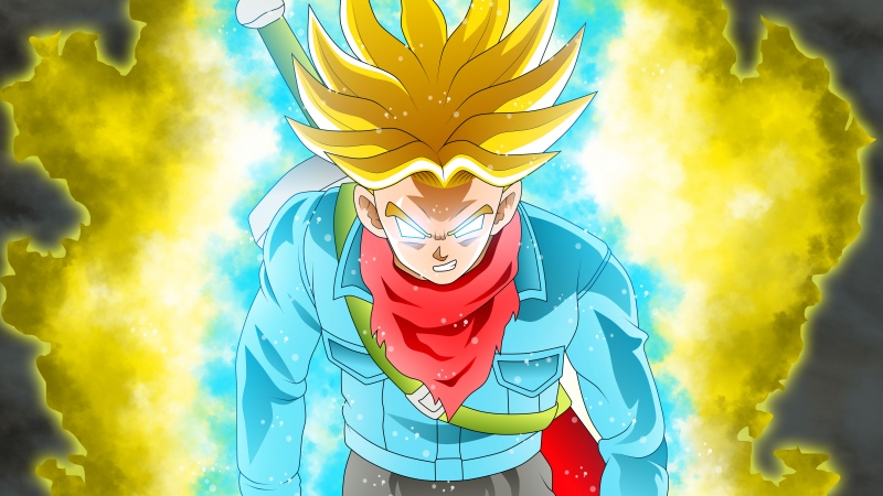 Super Saiyan Rage, Trunks, Dragon Ball Super, 5K