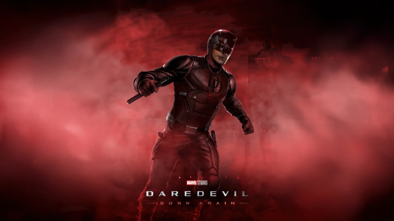 Daredevil: Born Again, Charlie Cox, Matt Murdock, Red aesthetic, Red background, 5K, 2025 series