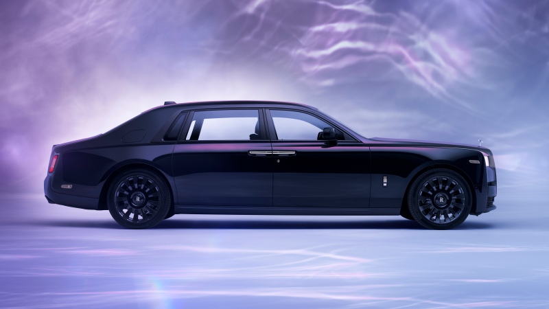 Rolls-Royce Phantom Syntopia, 8K, Purple aesthetic, 5K, Purple background, Rolls-Royce Phantom